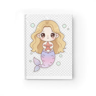 Cute Kawaii Mermaid Journal — Blank Lined Notebook for Kids & Teens