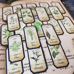 20Pcs Vintage Leaf Tag Label Stickers for Journaling Ephemera Collage Aesthetic Stickers Scrapbooking Material Art Junk Journal