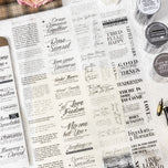 Handwritten English Masking Tapes Stickers