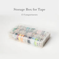Clear Crafts Organizer Storage Box, 15 Compartments, Washi Tape, Art Supplies, Sticker Stationery