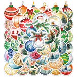 56PCS Christmas Ball Stickers Exquisite Handheld Account Materials Phone Cases Laptop Suitcases Water Cups Waterproof Stickers