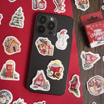 45pcs Cute Christmas Stickers Mini Paper Sticker Label INS Aesthetic Kawaii Snowman Stickers Stationery Scrapbooking Material