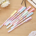 Lytwtw's Stationery Kawaii Cute Lovely Candy Text Marker Gel Pen Student School Office Supply Change 6 Colors Draw Glitter