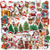 10/30/50pcs Kawaii Cartoon Christmas Art Aesthetic Stickers Pack Toy Diary Laptop Scrapbook Phone Decoration Graffiti Sticker