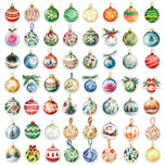 56PCS Christmas Ball Stickers Exquisite Handheld Account Materials Phone Cases Laptop Suitcases Water Cups Waterproof Stickers