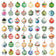 56PCS Christmas Ball Stickers Exquisite Handheld Account Materials Phone Cases Laptop Suitcases Water Cups Waterproof Stickers