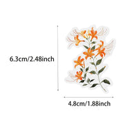 50/300PCS Ink Flower Sticker Pack Waterproof Transparent PET Brochure Flower Material Decorative Guitar Notebook Stickers