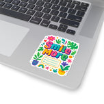 Smile More Colorful Vinyl Sticker — Positive Motivational Laptop Decal