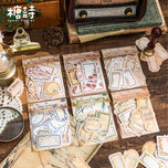 45pcs Vintage Flower Plant Label Stickers Junk Journal Ephemera Floral Stickers Aesthetic DIY Album Scrapbooking Supplies Pack