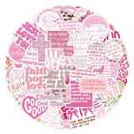 Pink Bible Christian Stickers