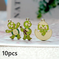 10PCS Kawaii Turtle Journal Charms