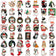 50pcs Cute Christmas Cat Graffiti Stickers Aesthetic DIY Luggage Bike Phone New Year Gift Decoration Sticker Toy