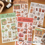 Cute Stickers Washi Paper Materials Creativity Adhesive Diy Scrapbook Sticker hand made Decorative junk journal supplies