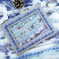 18 rolls/box, Christmas snow scene washi tape, suitable for DIY diary, gift box decoration, Christmas gift for friends