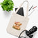 Cute Baby Cow Organic Canvas Tote — Adorable Floral Highland Calf Tote Bag