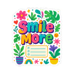 Smile More Colorful Vinyl Sticker — Positive Motivational Laptop Decal
