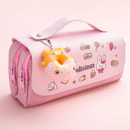 3D Kawaii Pencil Case Girls Decompression Pen Pouch Cute Waterproof School Supplies Aesthetic Organizer Box  Korean Stationery