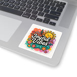 Joyful Vibes Sticker — Colorful Sun & Seashell  Sticker