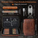 Travel Cigar Humidor Portable with 4 Cigar Tube, Leather Cigar Case Include V-Cutter, Cigar Accessories Gift for Cigar lovers