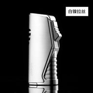 JOBON new Triple Torch Jet Metal Lighter Pipe Lighter with Cigar Cutter Visible Transom Windproof Flame Accessories Gadgets Men