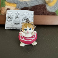 Kawaii Donut Cat Bag Charm