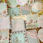 ZFPARTY Vintage lace doily Paper pieces Scrapbooking paper pack handmade craft paper Background pad card