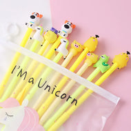 Kawaii Character Gel Pen Set | 10 Black Ink Pens