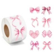 50-500pcs Cute Bow Valentines Day Stickers Thank you Candy Bag Seal Stickers Scrapbooking Valentines Gift Box Label Decoration