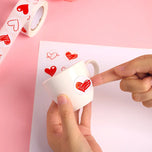 100-500Pcs Red Pink Heart Stickers for Valentines Day Wedding Gift Packing Bag Packaging Labels Love Scrapbooking Diy Stickers