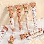 Kawaii 10-Color Bear Pen