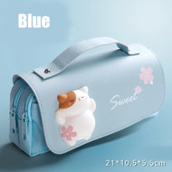 3D Kawaii Pencil Case Girls Decompression Pen Pouch Cute Waterproof School Supplies Aesthetic Organizer Box  Korean Stationery
