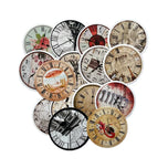 15Pcs Tim Holtz Style Watch clock vintage sticker Junk Journal Ephemera Retro DIY Album Aesthetic Stickers Scrapbooking Material