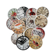 15Pcs Tim Holtz Style Watch clock vintage sticker Junk Journal Ephemera Retro DIY Album Aesthetic Stickers Scrapbooking Material