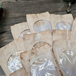 5 Pcs Vintage Coffee Dyed Transparent Storage Paper Bag Junk Journal Ephemera DIY Album Collage Bag Scrapbooking Material Paper