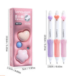 Kawaii Click Erasable Gel Pen Friction Thermo Erasable Pen with Grip for Students Smooth Writing Blue Black School Stationery
