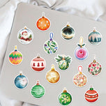 56PCS Christmas Ball Stickers Exquisite Handheld Account Materials Phone Cases Laptop Suitcases Water Cups Waterproof Stickers