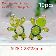 10PCS Kawaii Turtle Journal Charms
