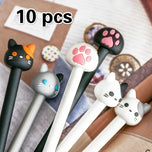Cute Kawaii Cat Gel Pen Set – 10 Piece Novelty Writing Pen Collection