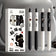 Kawaii Black & White Cat Gel Pen Set – 4 Piece Writing Pen Collection