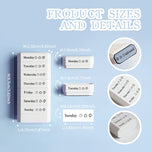 7-layer stamp set includes designs for days of the week, weather, and more. It is perfect for handicrafts