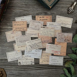 23Pcs Tim Holtz Style Signature Label Vintage Sticker Junk Journal Ephemera DIY Album Aesthetic Stickers Scrapbooking Material