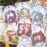 30 Pcs Flowers Corner Stickers PET sticker package DIY diary decoration sticker album scrapbooking Junk Journal
