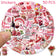 50pcs Valentine‘s Day Cake Flower Stickers Decals For Laptop Scrapbook Skateboard Helmet Guitar DIY Cartoon Aesthetic Stickers