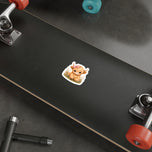 Cute Highland Cow Sticker — Adorable Calf with Pink Bow, Floral Die-Cut Sticker for Laptops & Gifts