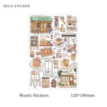 Cute Stickers Washi Paper Materials Creativity Adhesive Diy Scrapbook Sticker hand made Decorative junk journal supplies