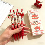 Kawaii Apple Cat Gel Pen Set