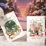 Christmas Die-Cut Washi Tape 1 Roll for Scrapbooking Journal DIY,Phone Case Decoration,Planner Stickers,Collage Art Supplies