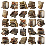 50pcs Retro Magic Book Stickers Pack Phone Case Laptop Suitcase DIY Vintage Sticker Journaling Materials Journal Accessories