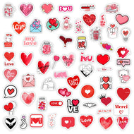 Valentine Day Red Love Heart Stickers DIY Toy Gift Decorative Decal for Scrapbook Journal Diary Laptop Luggage Cups Waterproof