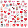 Valentine Day Red Love Heart Stickers DIY Toy Gift Decorative Decal for Scrapbook Journal Diary Laptop Luggage Cups Waterproof